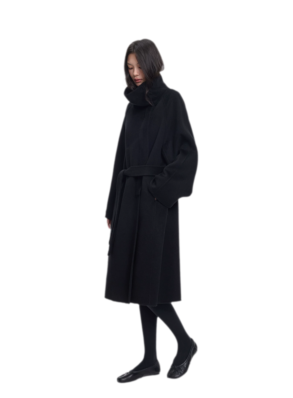 Double-Faced Wool Belted Coat