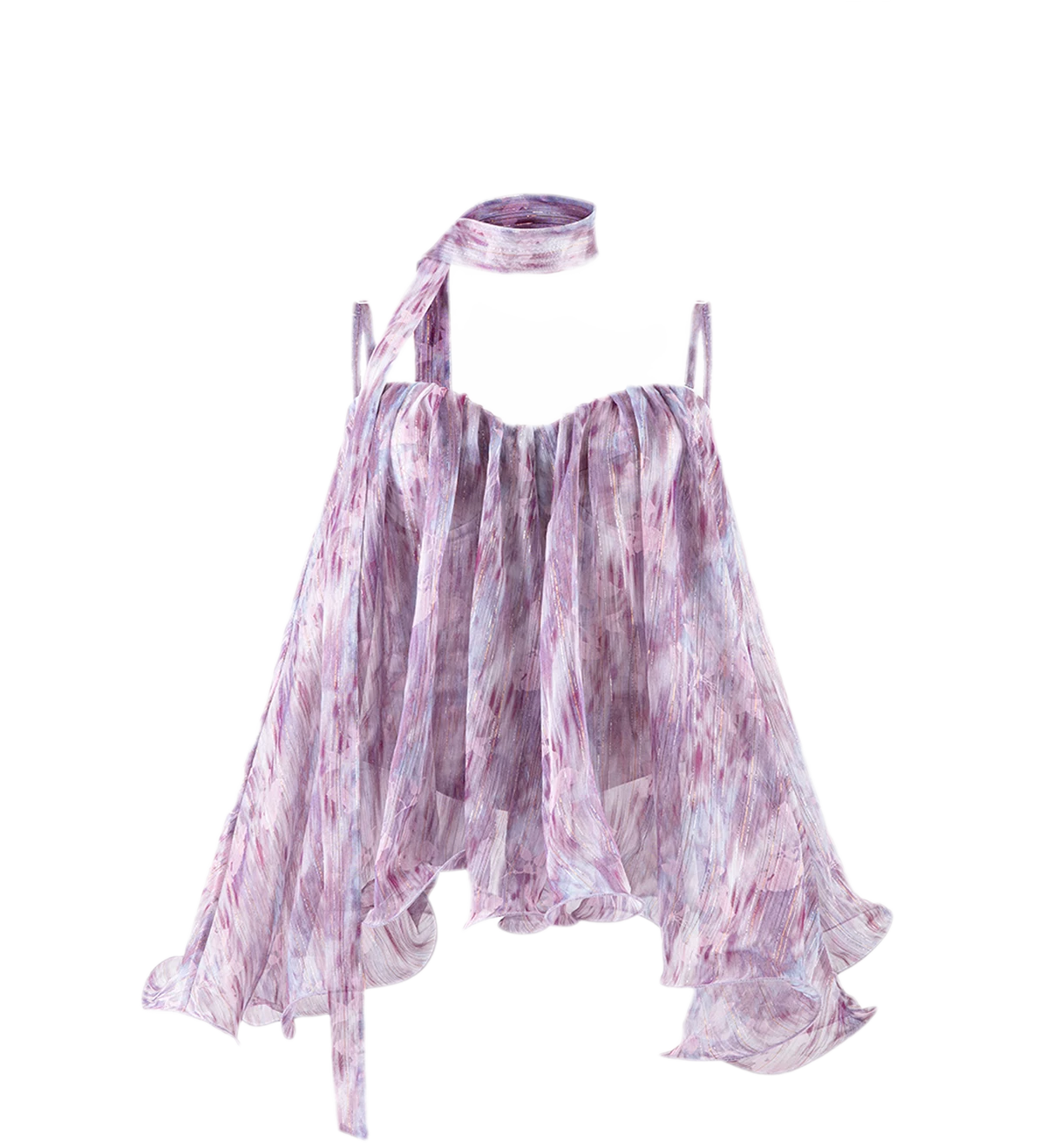 Amethyst Sheer Bustier Top