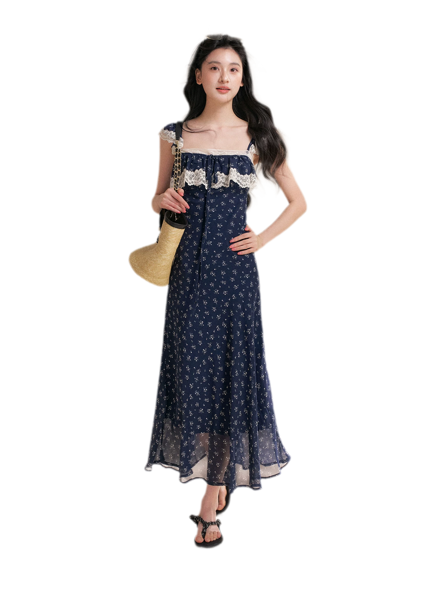 Lace Floral Camisole Dress