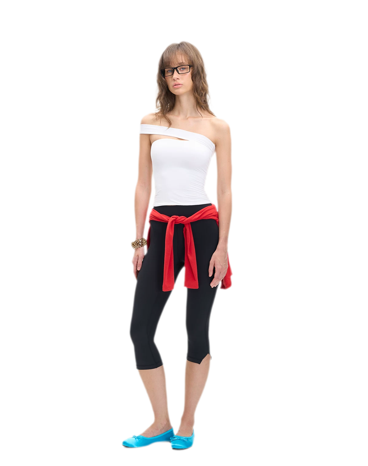 Asymmetric Strap Bustier Top