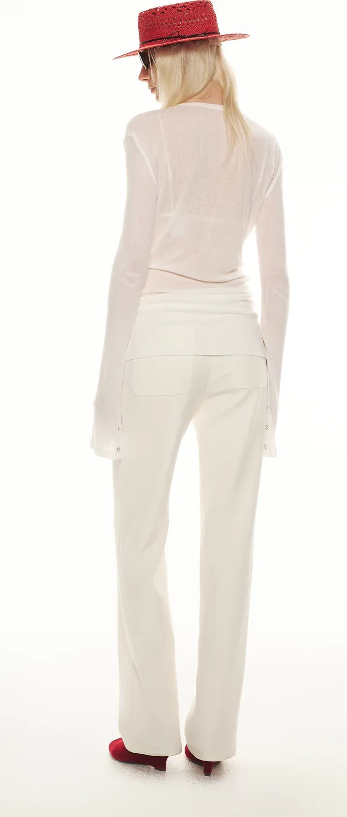 Tencel Wool Semi-Sheer Textured Top