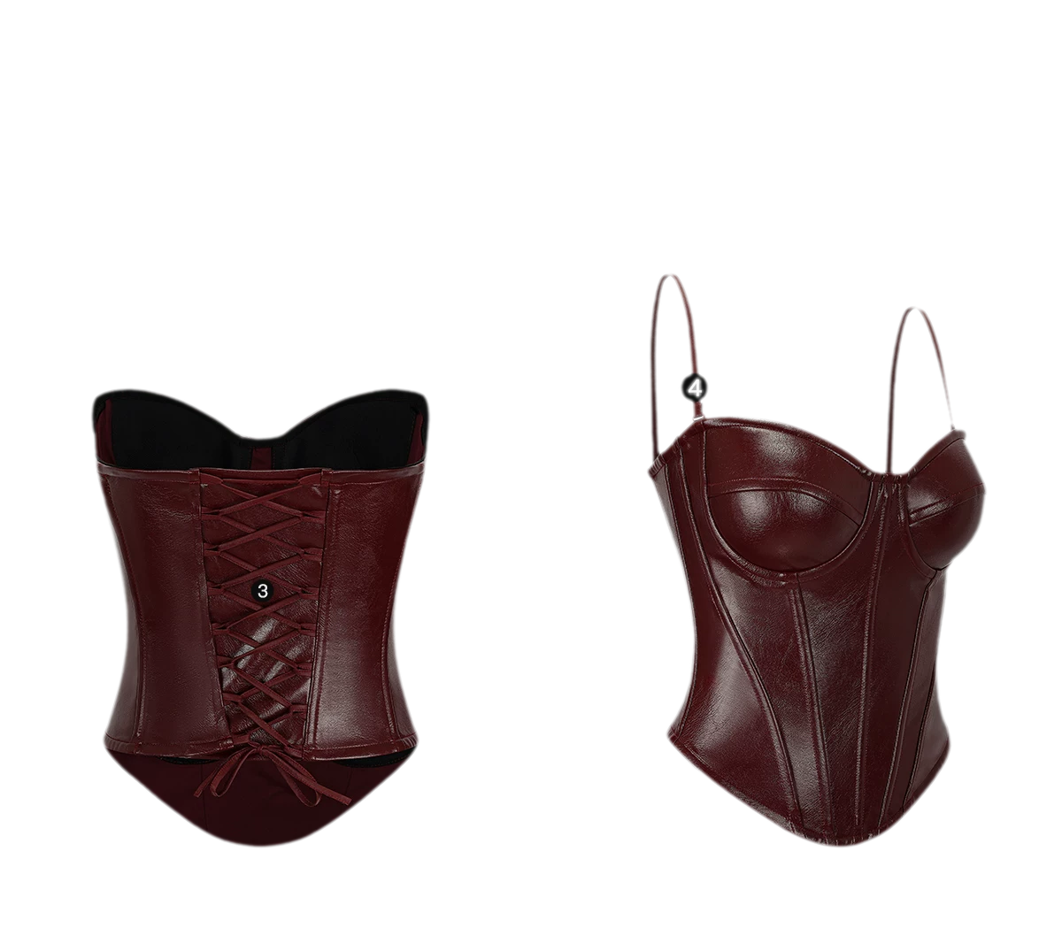 Raphael PU Corset Top