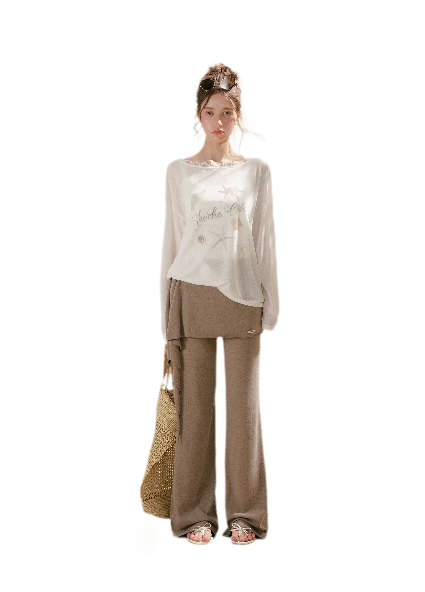 Wrap Tie Flared Pants