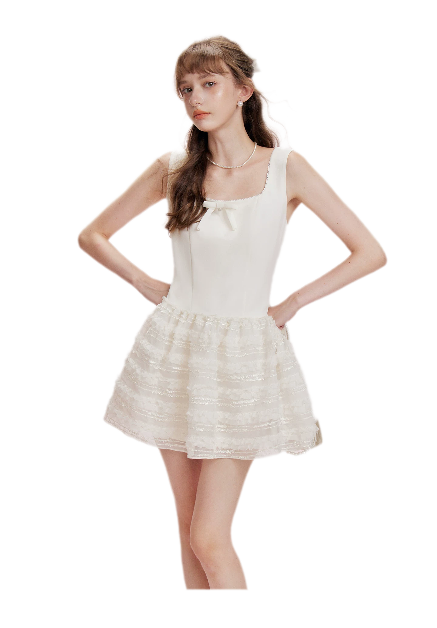 Matte Bow A-Line Dress