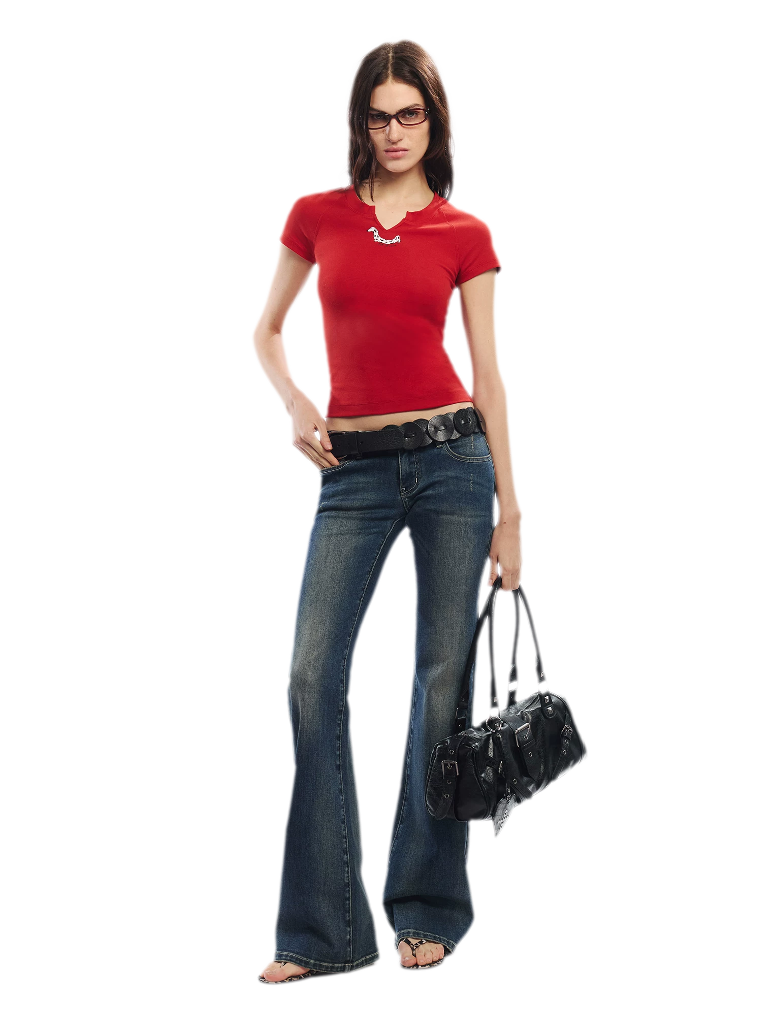 Summer V-neck Slim Fit T-shirt