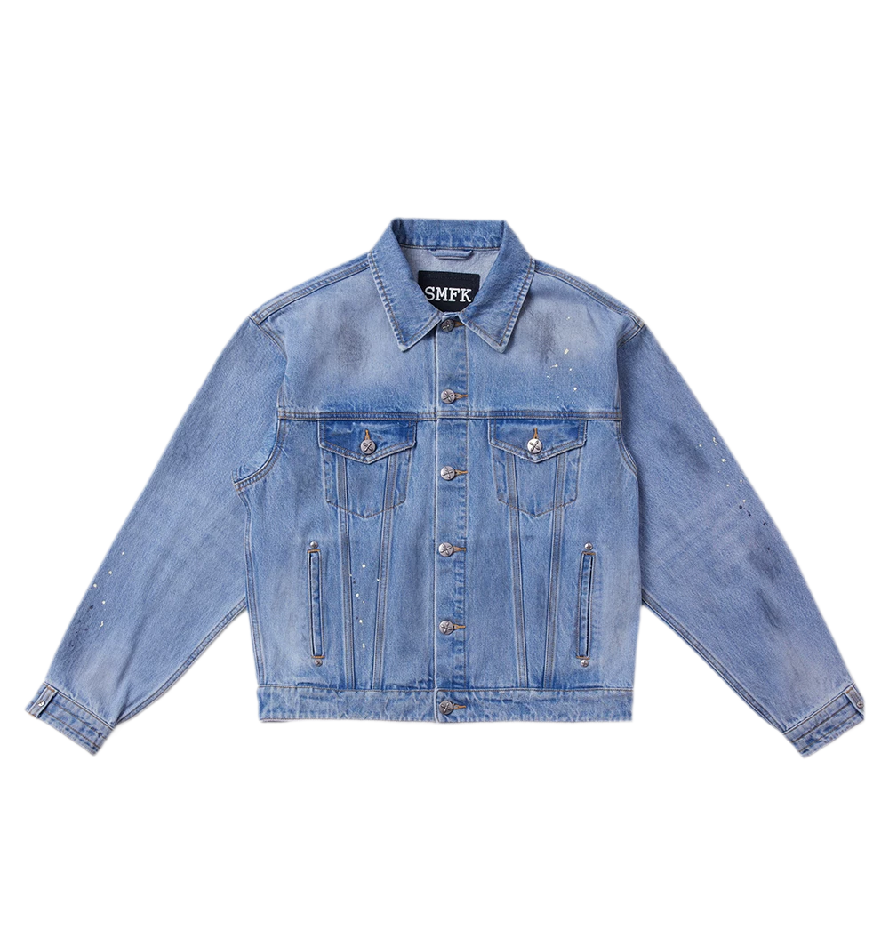 Cross Statue Denim Jacket