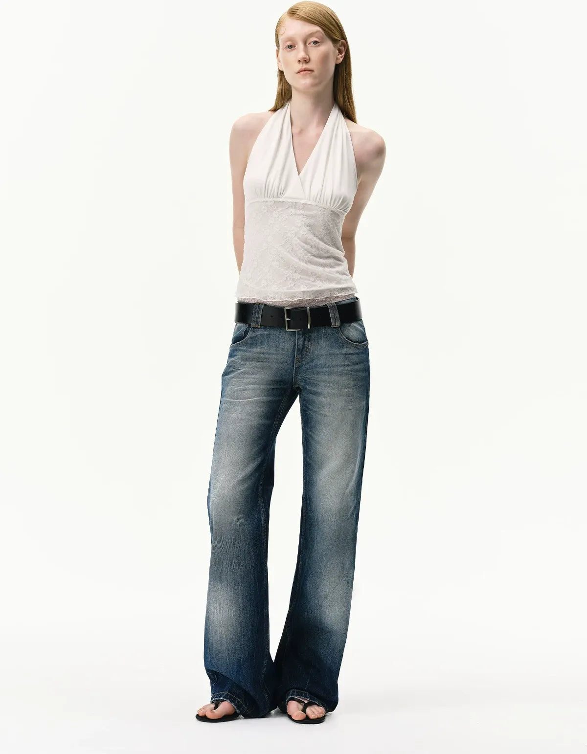 Low-Rise Straight Jeans
