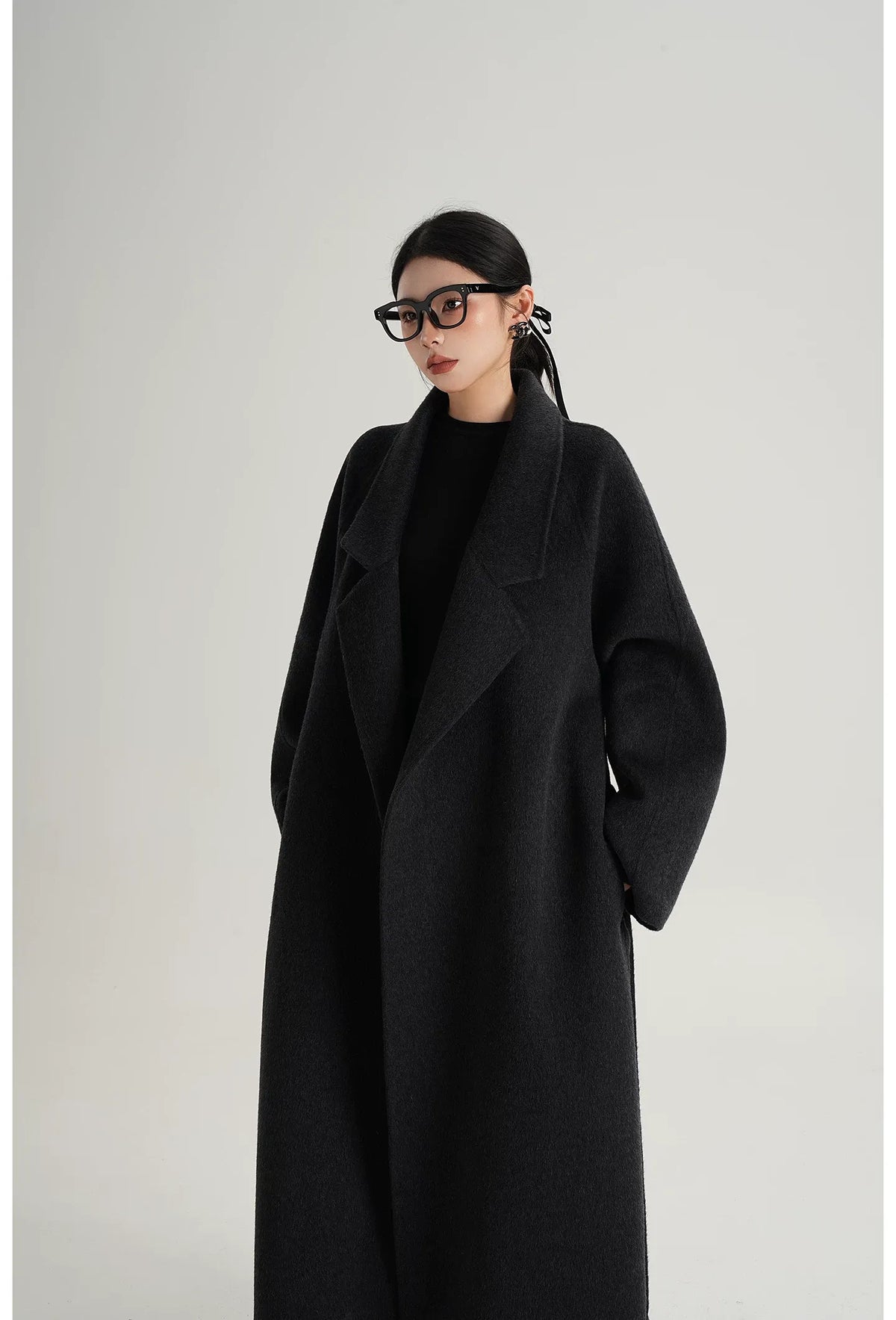 Hand-Sewn Belted Wool Coat
