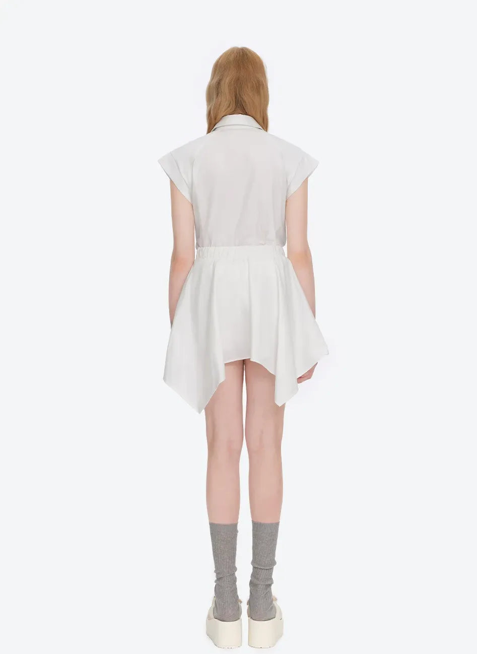 Deconstructed Shirt Dress Two-Piece Set