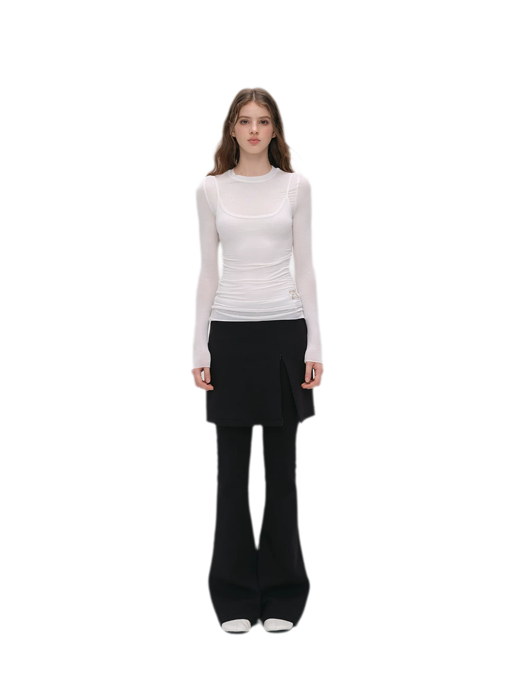 Cashmere Layered Fitted T-shirt