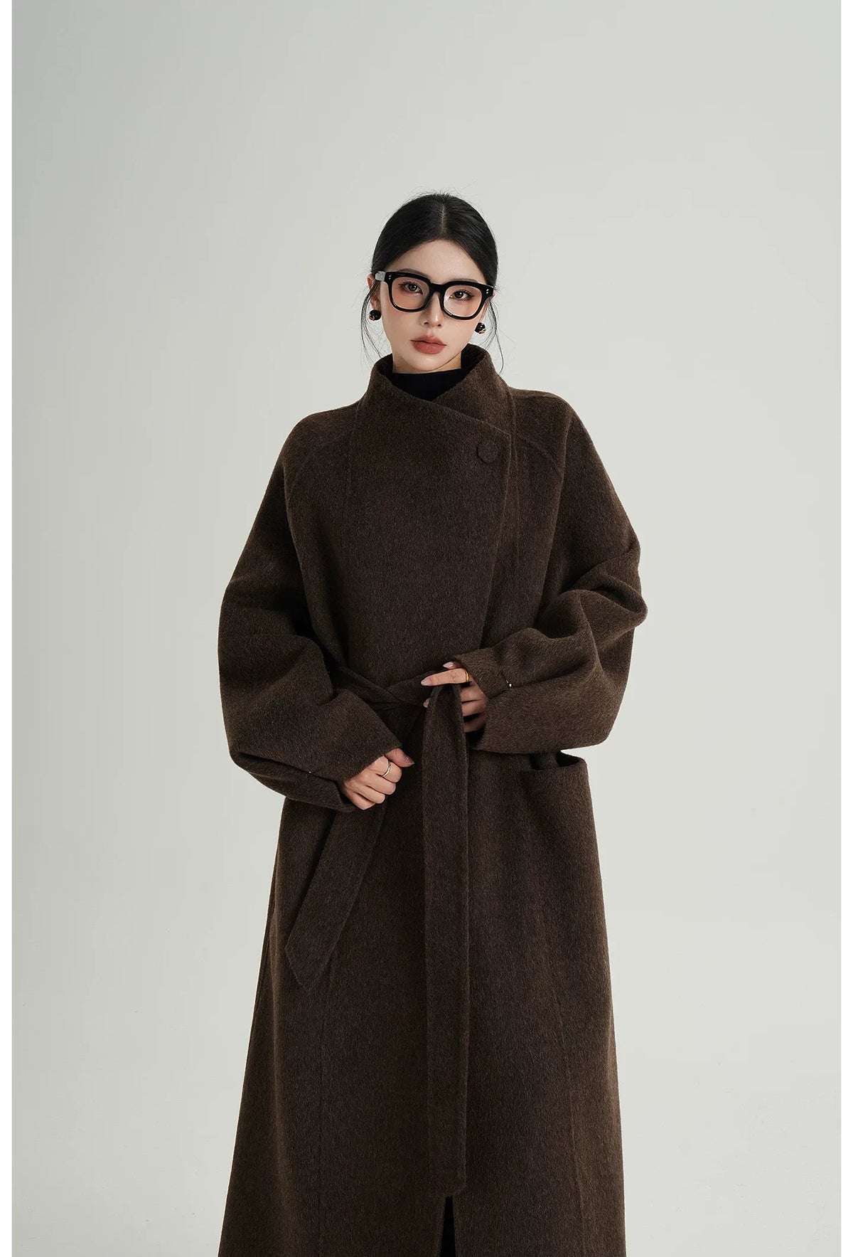 Hand-Sewn Belted Wool Coat