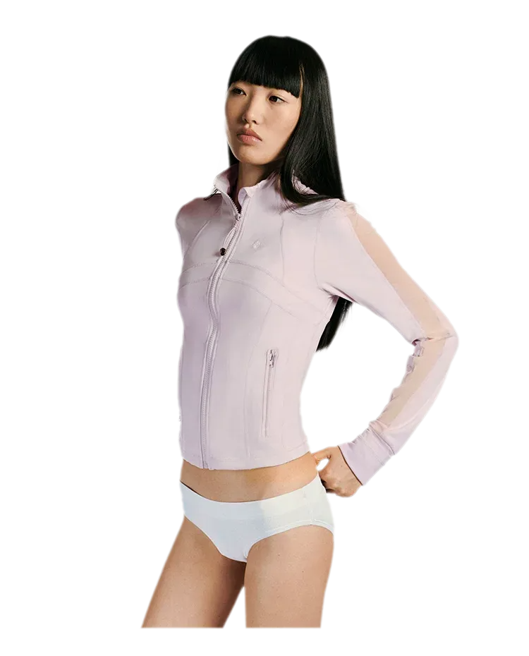 Mesh Panel Zip Jacket