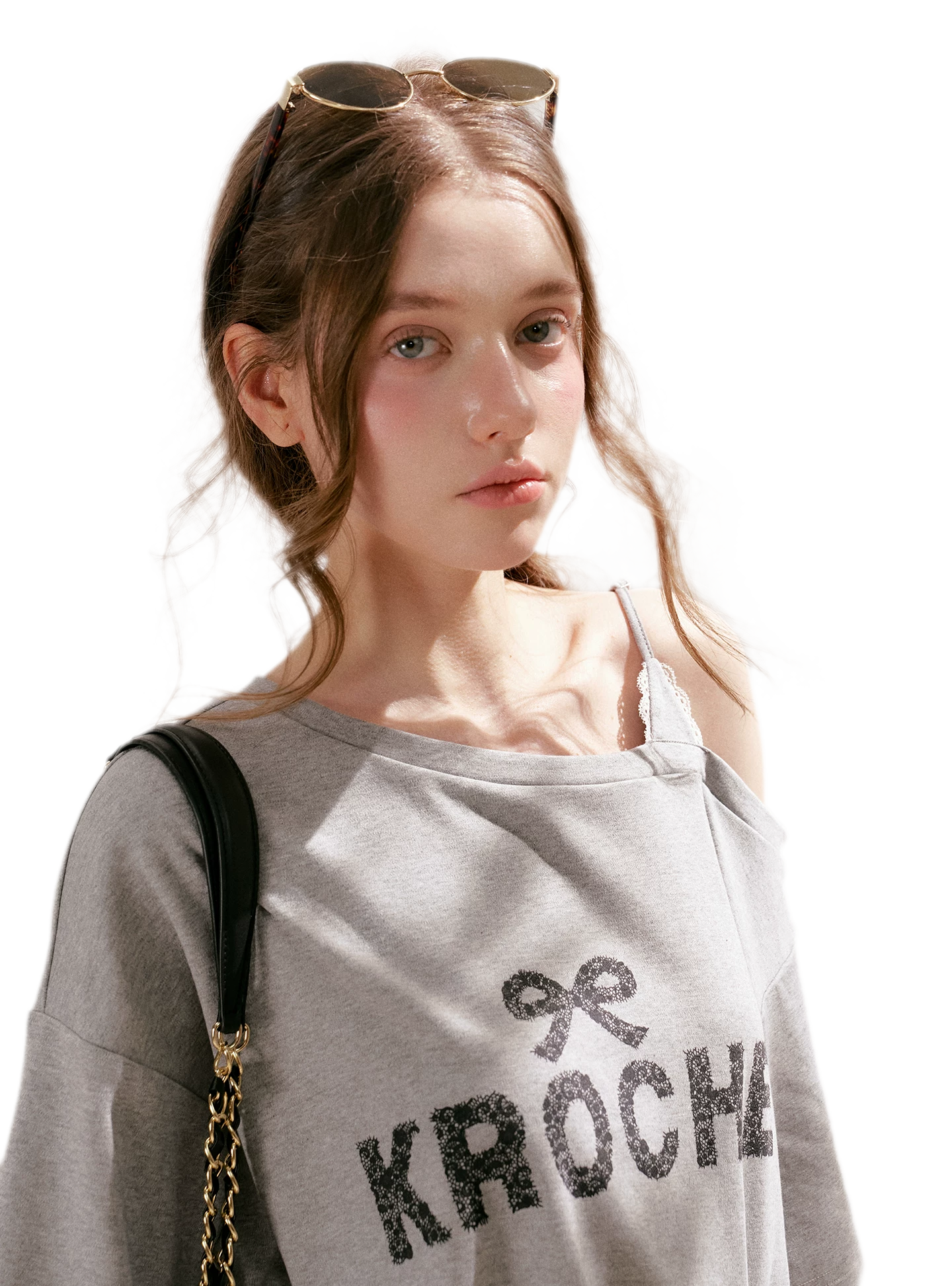 Off-Shoulder Logo T-Shirt