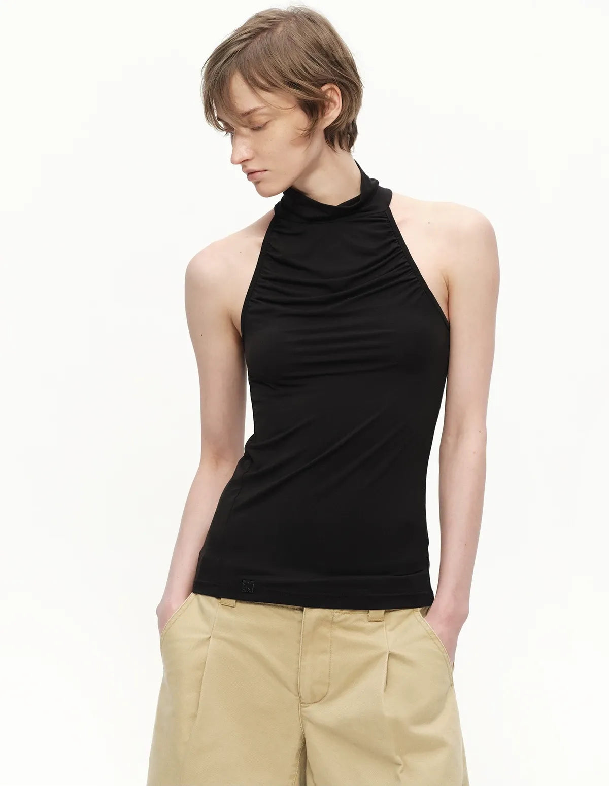 Modal Halter High Neck Tank