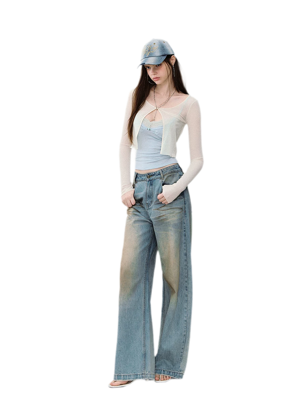 Sheer Cropped Sun Cardigan