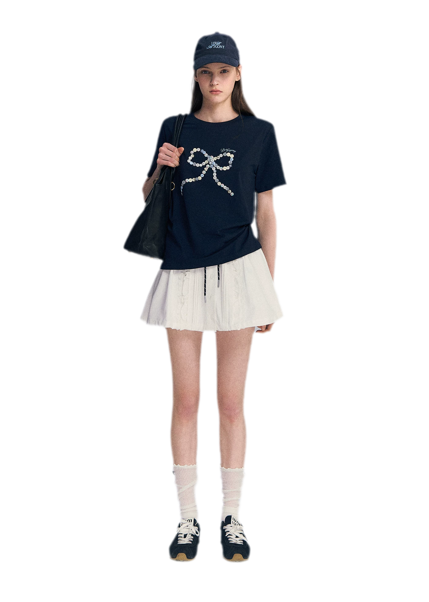 Hand-Sewn Bow T-Shirt