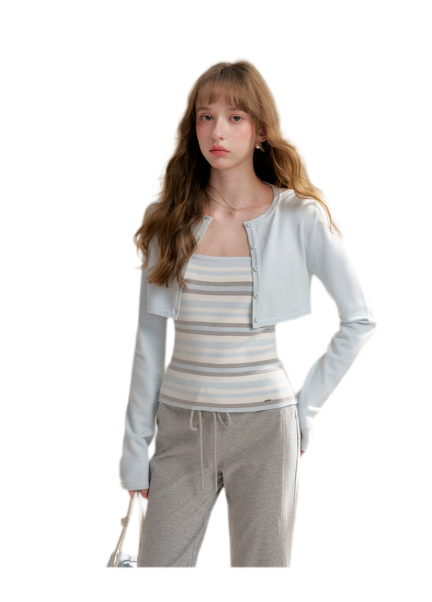 Knit Cardigan Cami Set