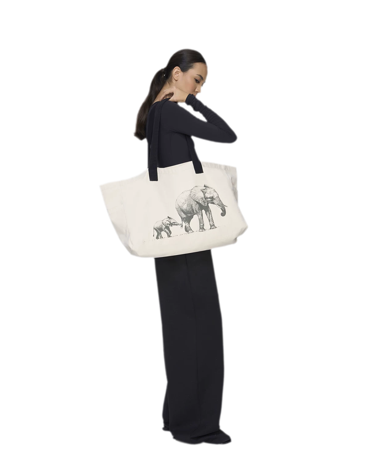Canvas Elephant Tote Bag