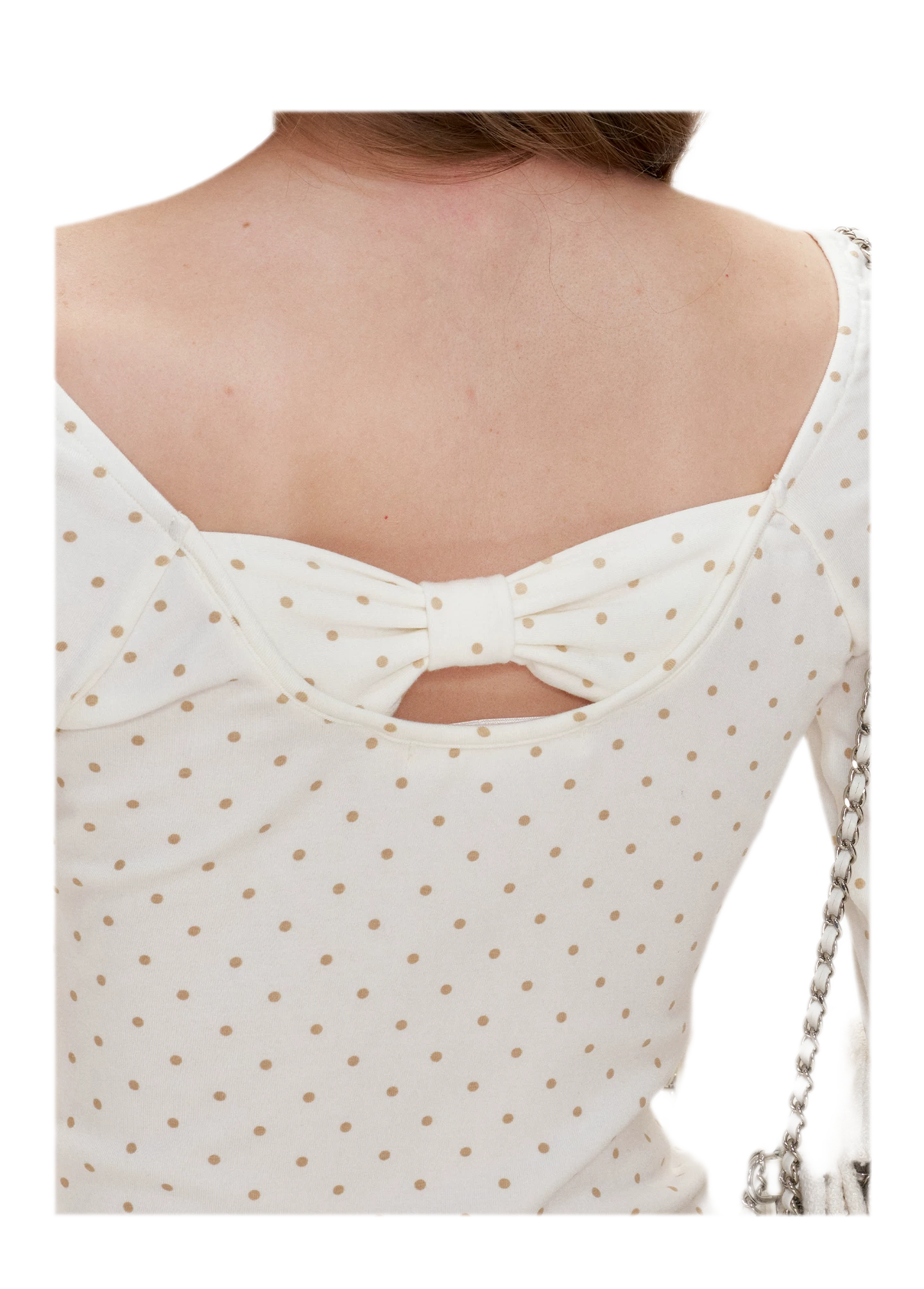 French Lace Bow Back Top