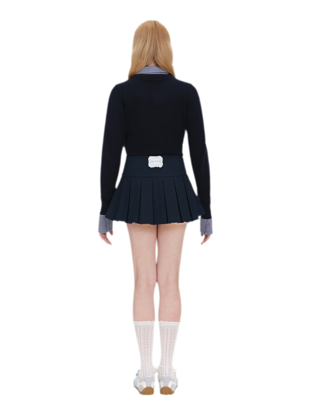 Bear Pleated Cotton Skort