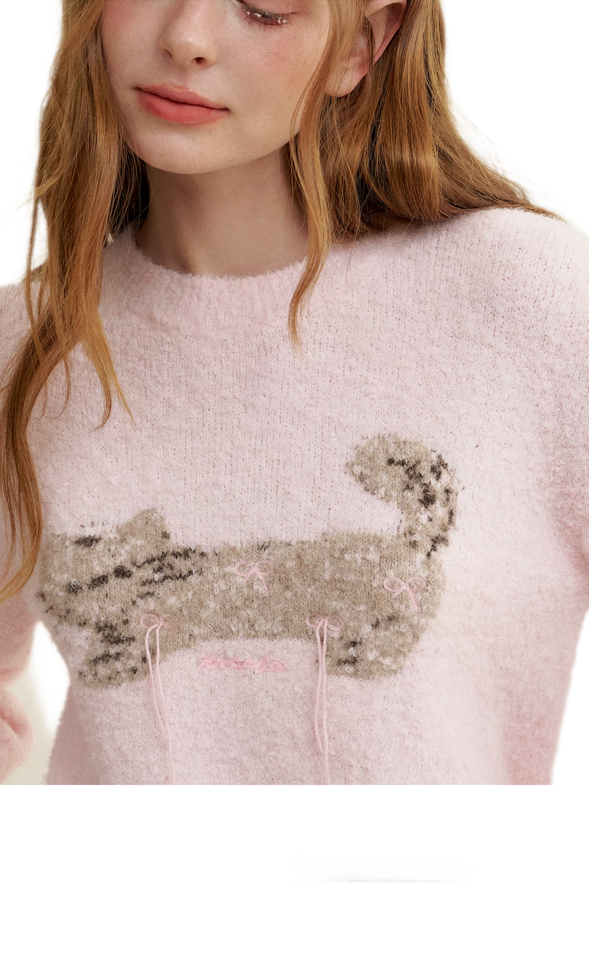 Wool Cat Jacquard Sweater