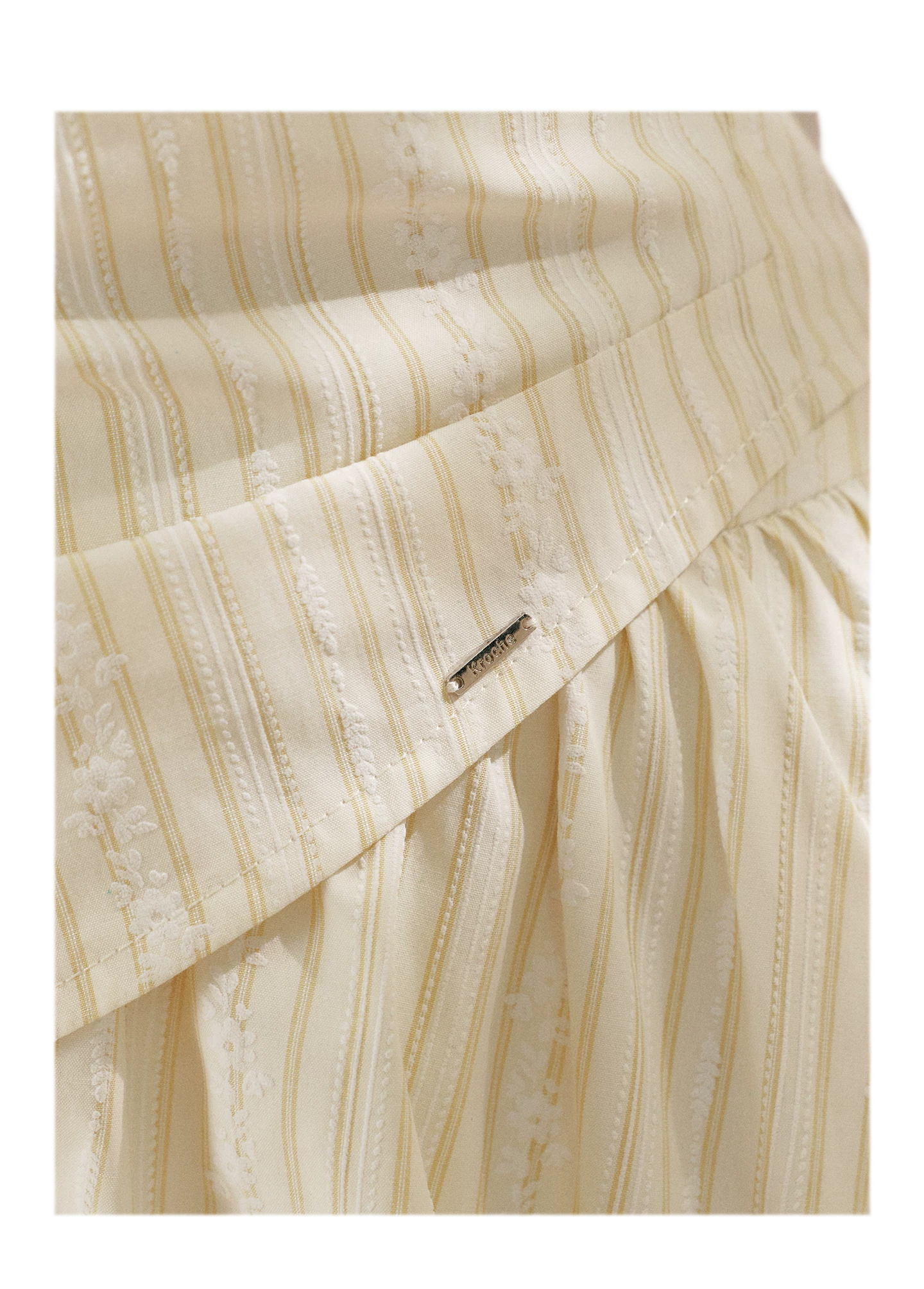 Striped Off-Shoulder Top and A-Line Skirt Set