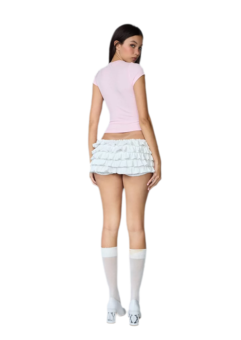 Kitty Keyhole Cropped Tee