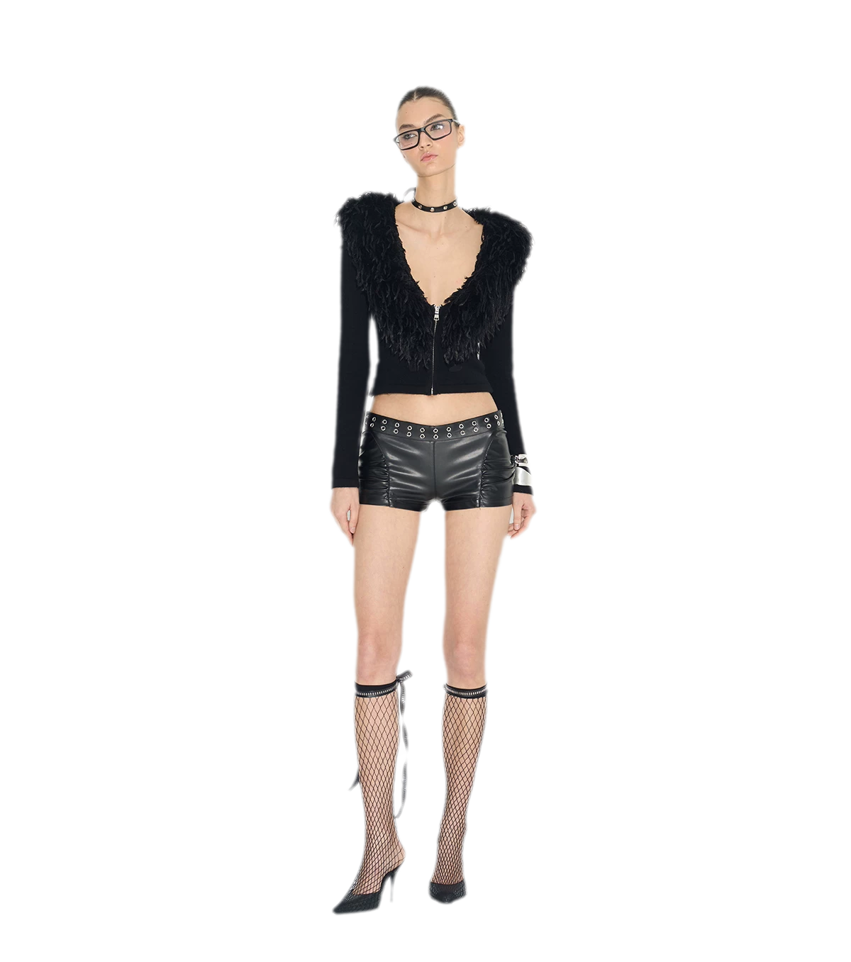 Wool Blend V-Neck Jacket