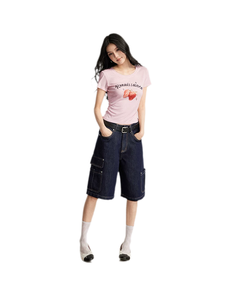 Wide-Leg Cargo Shorts