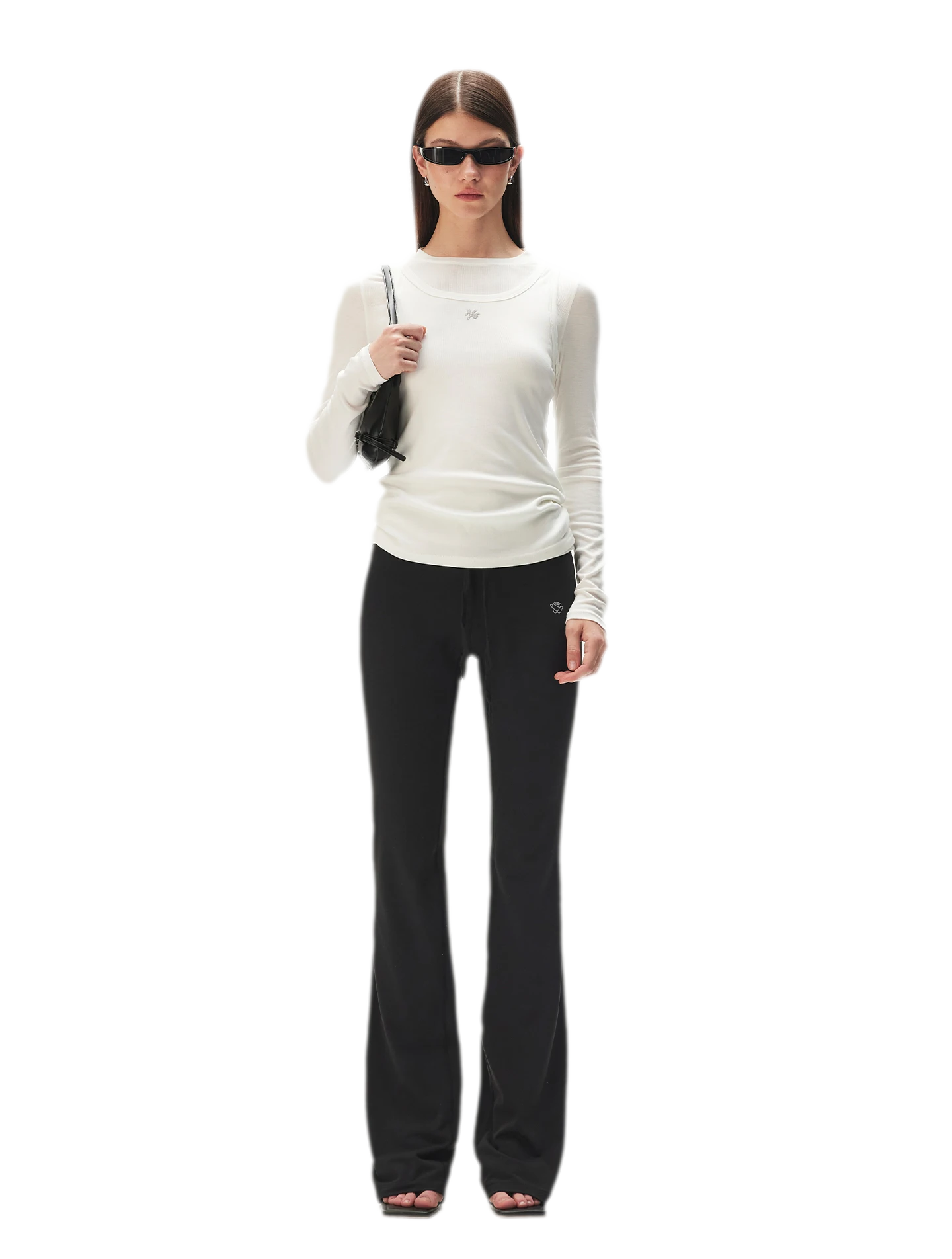 Lyocell Layered Long Sleeve Tee