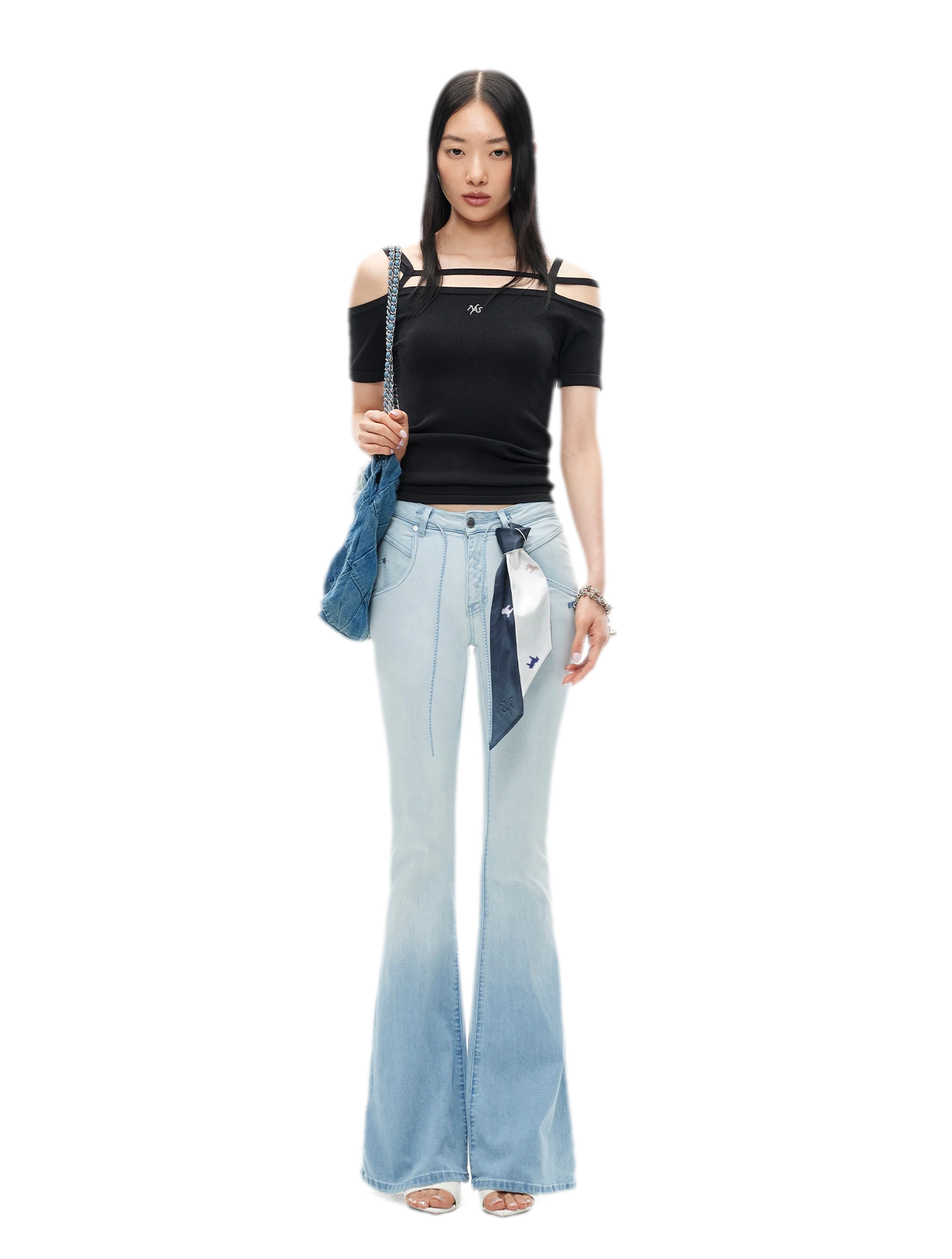 Cross-Strap Ice Feel Slim Tee