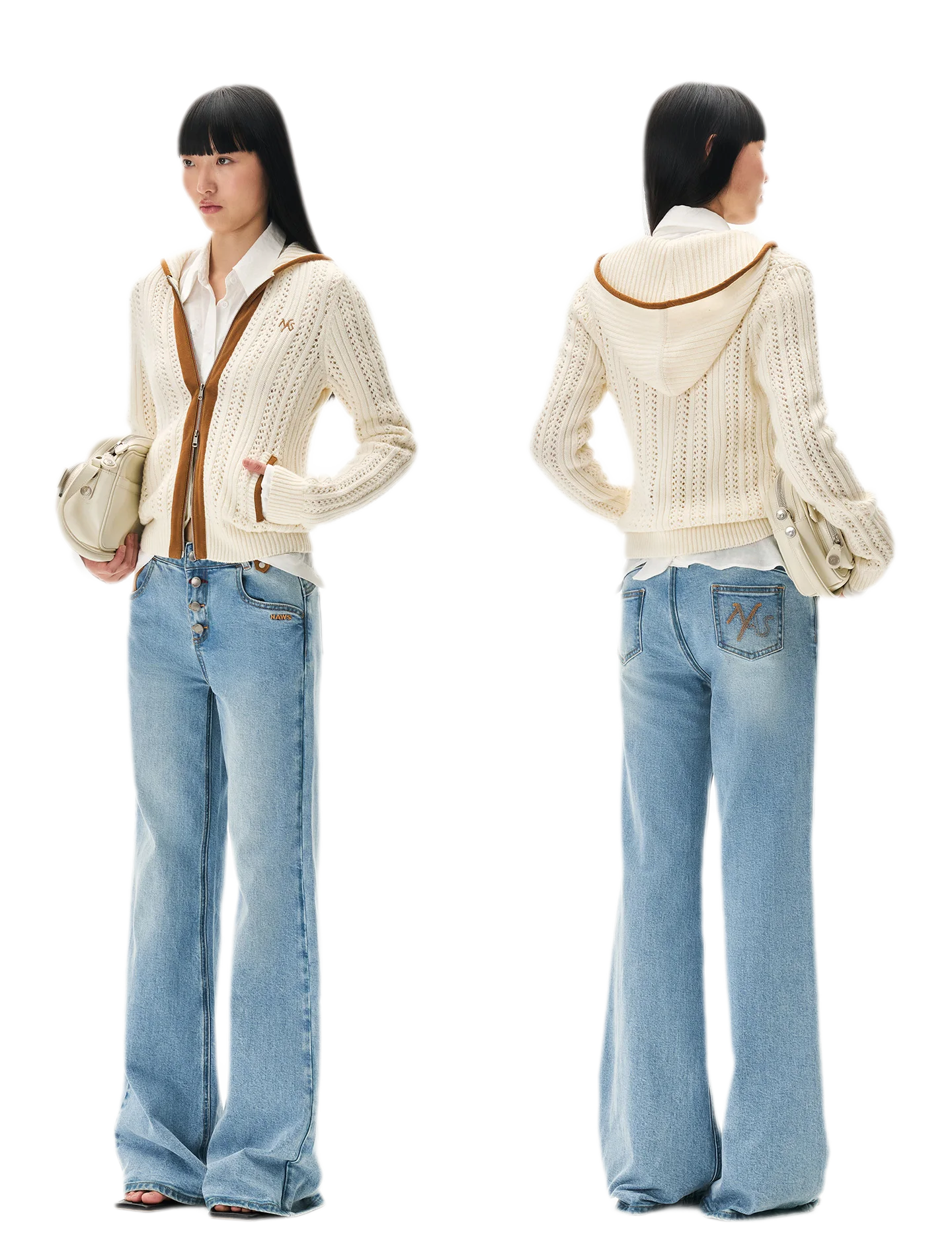 Cable Knit Hooded Sweater