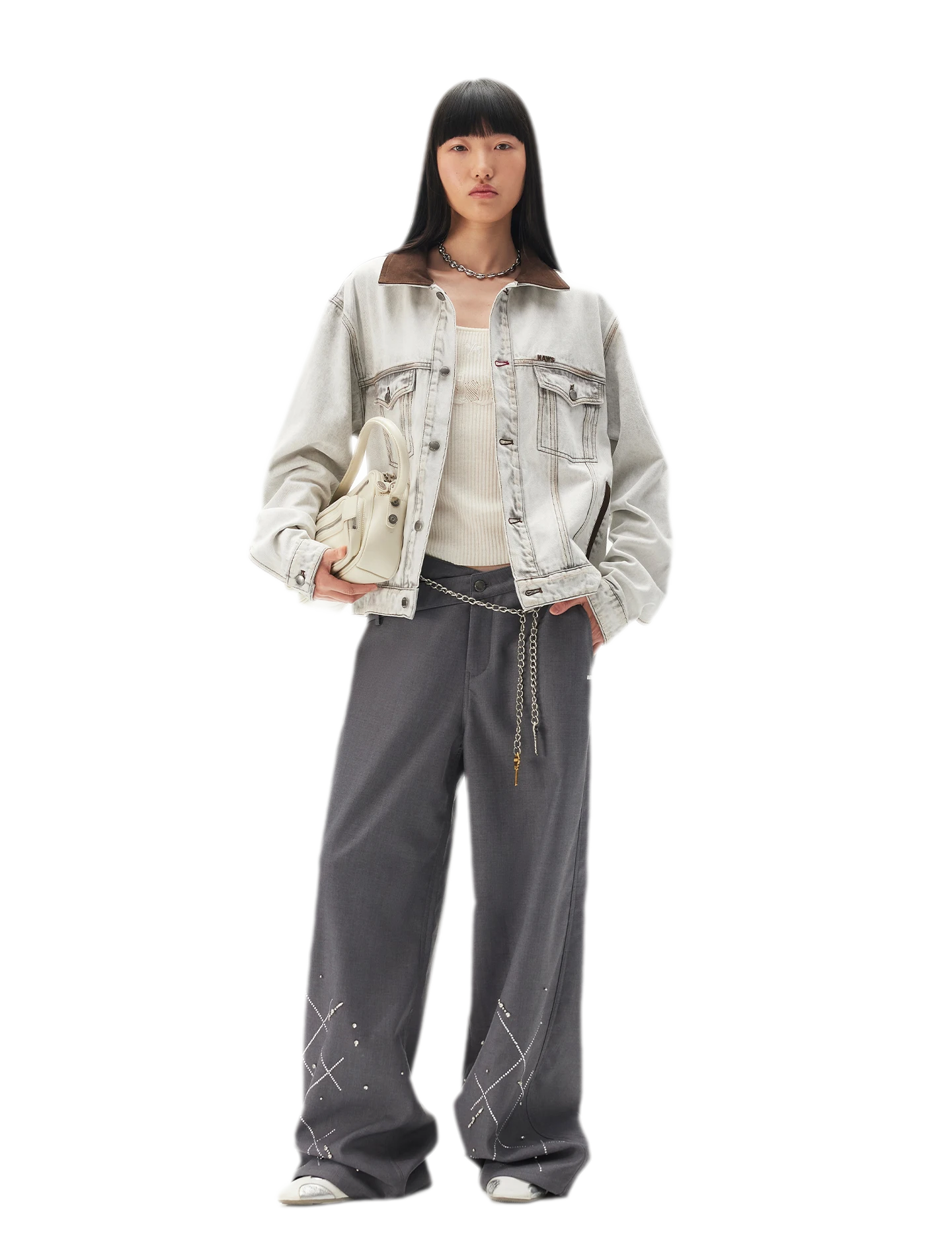 Asymmetric Wide-Leg Pants