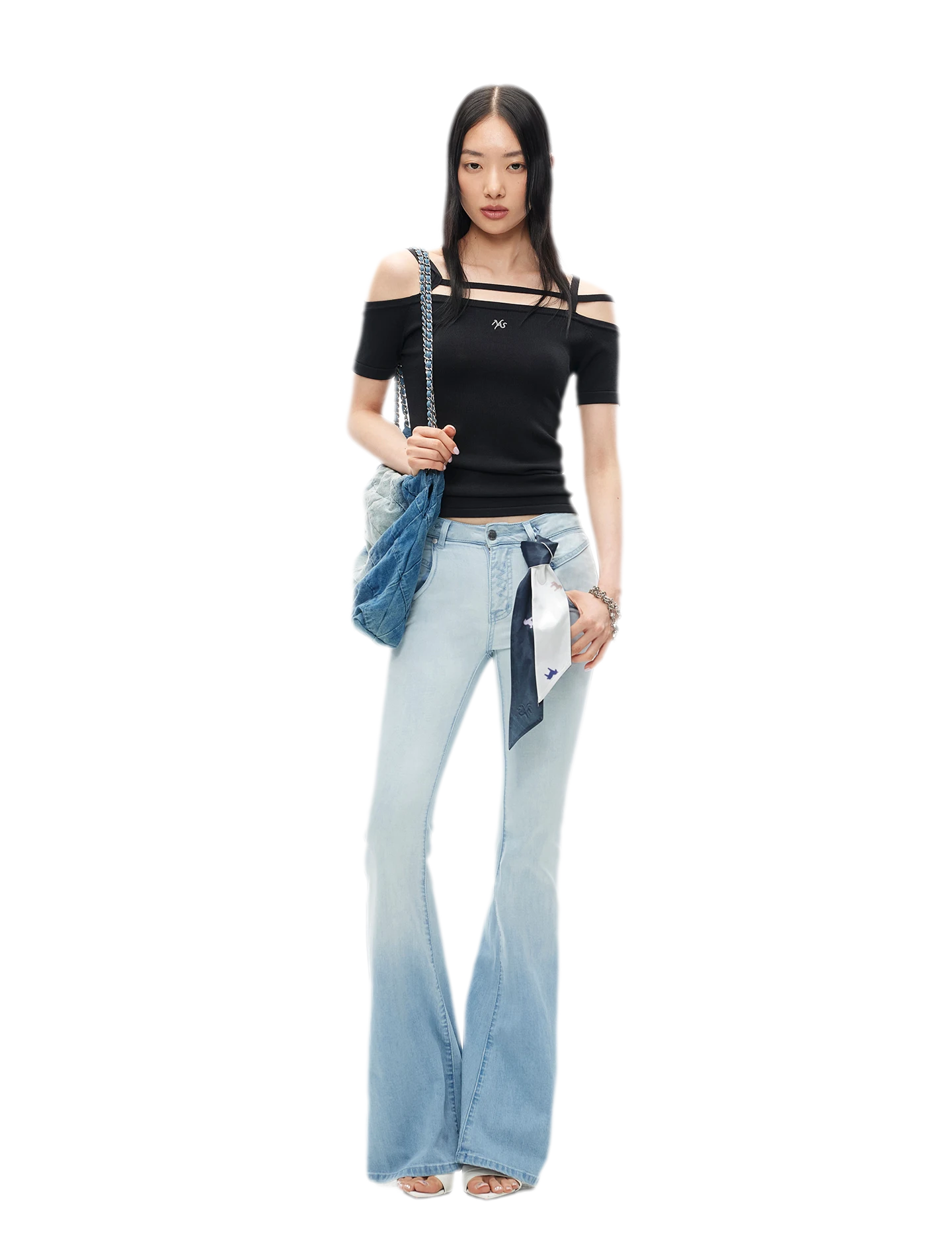 Cross-Strap Ice Feel Slim Tee