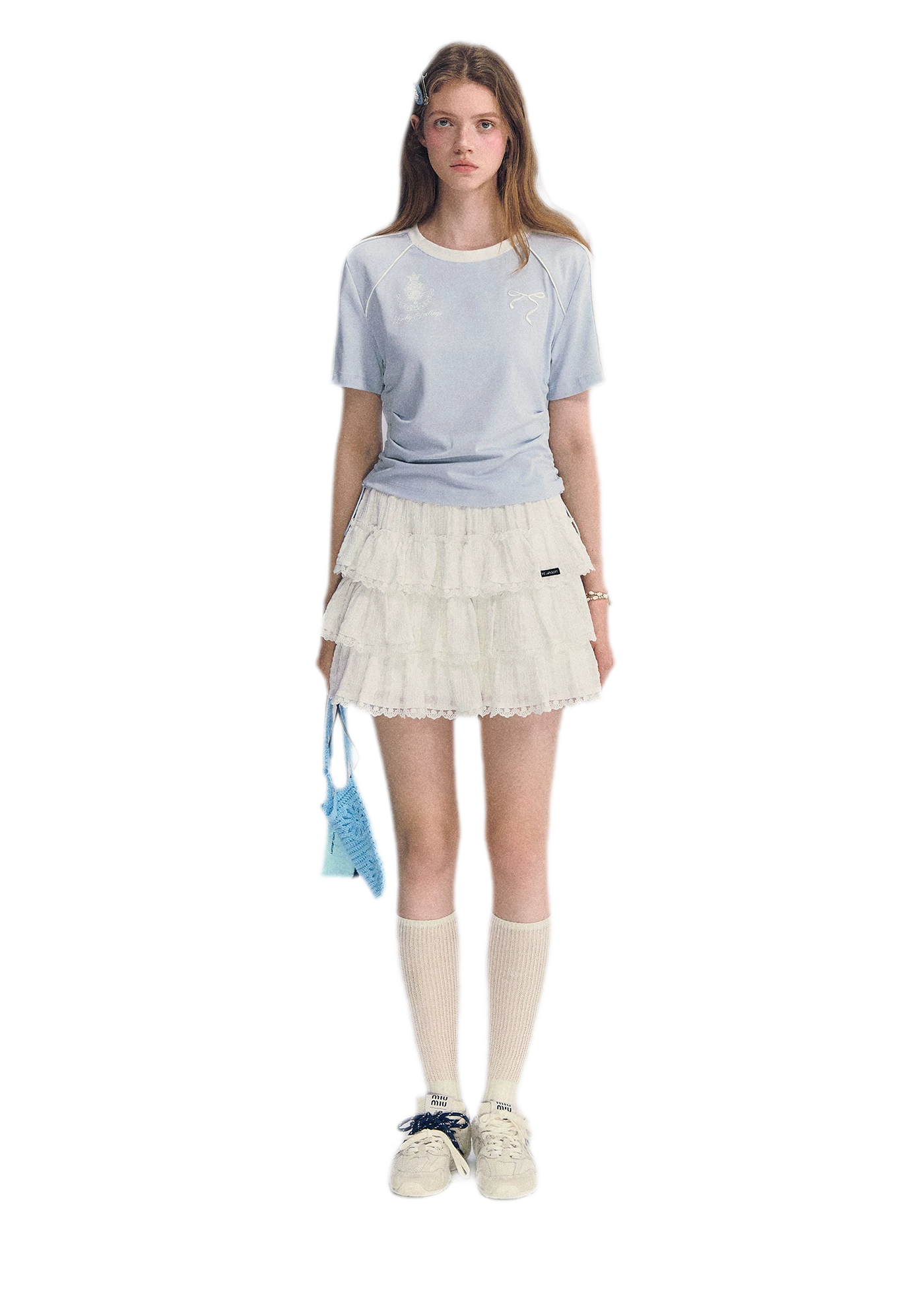 Embroidered Crop T-shirt