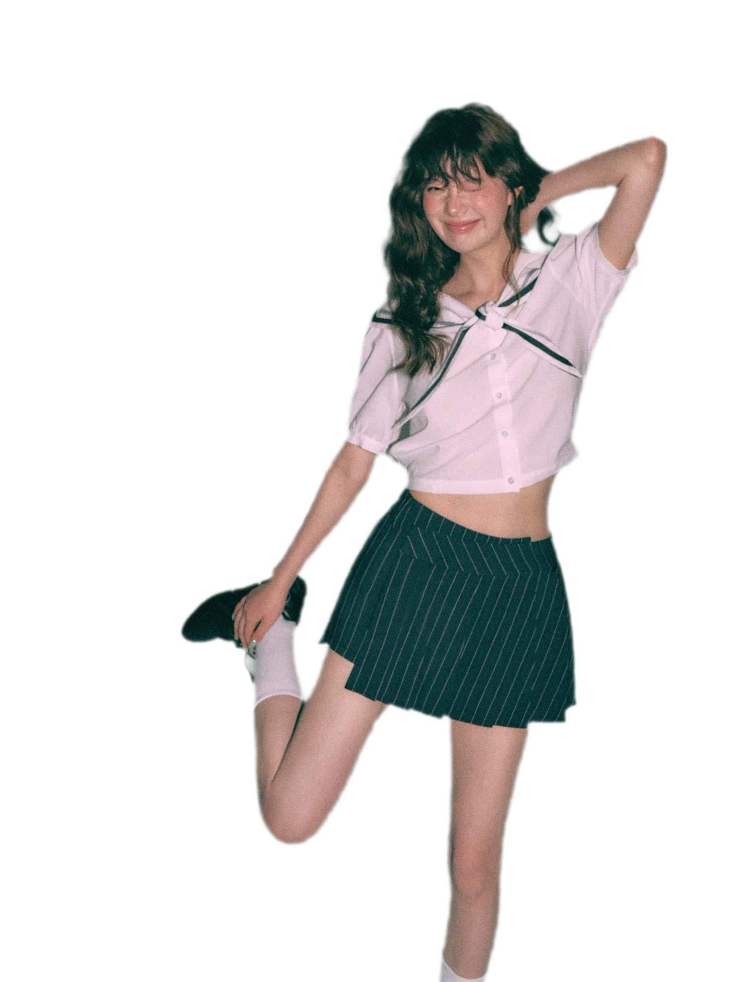 Striped Pleated Skort