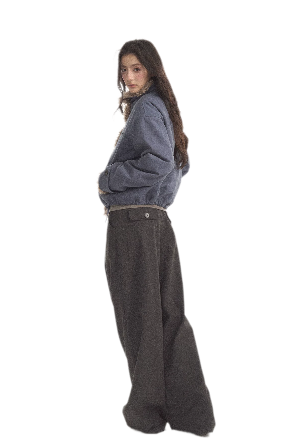 Faux Lamb-Wool Patchwork Jacket