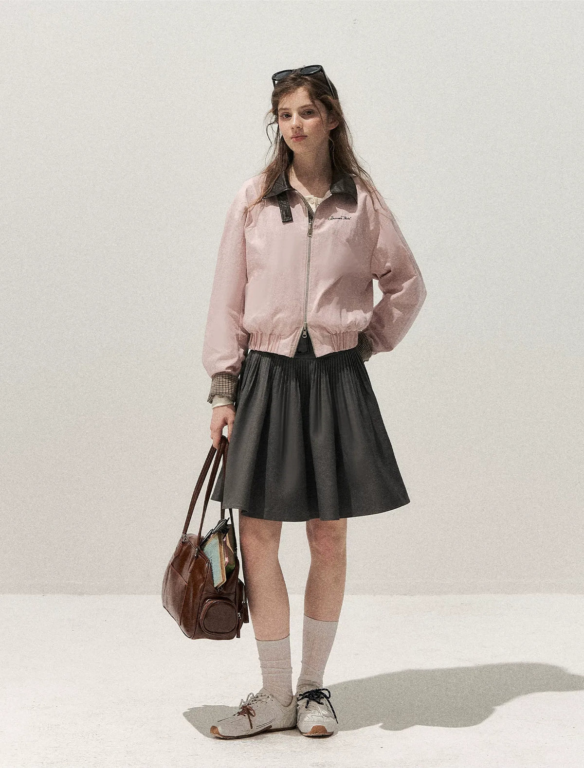 Reversible Houndstooth Cropped Jacket