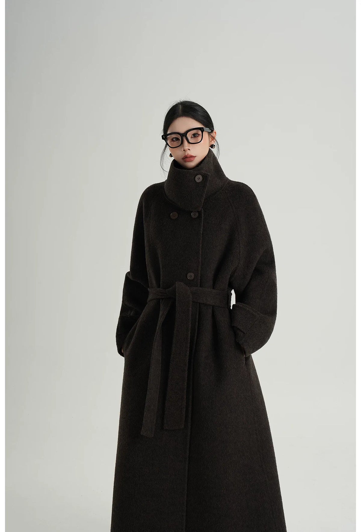 Hand-Sewn Longline Wool Coat