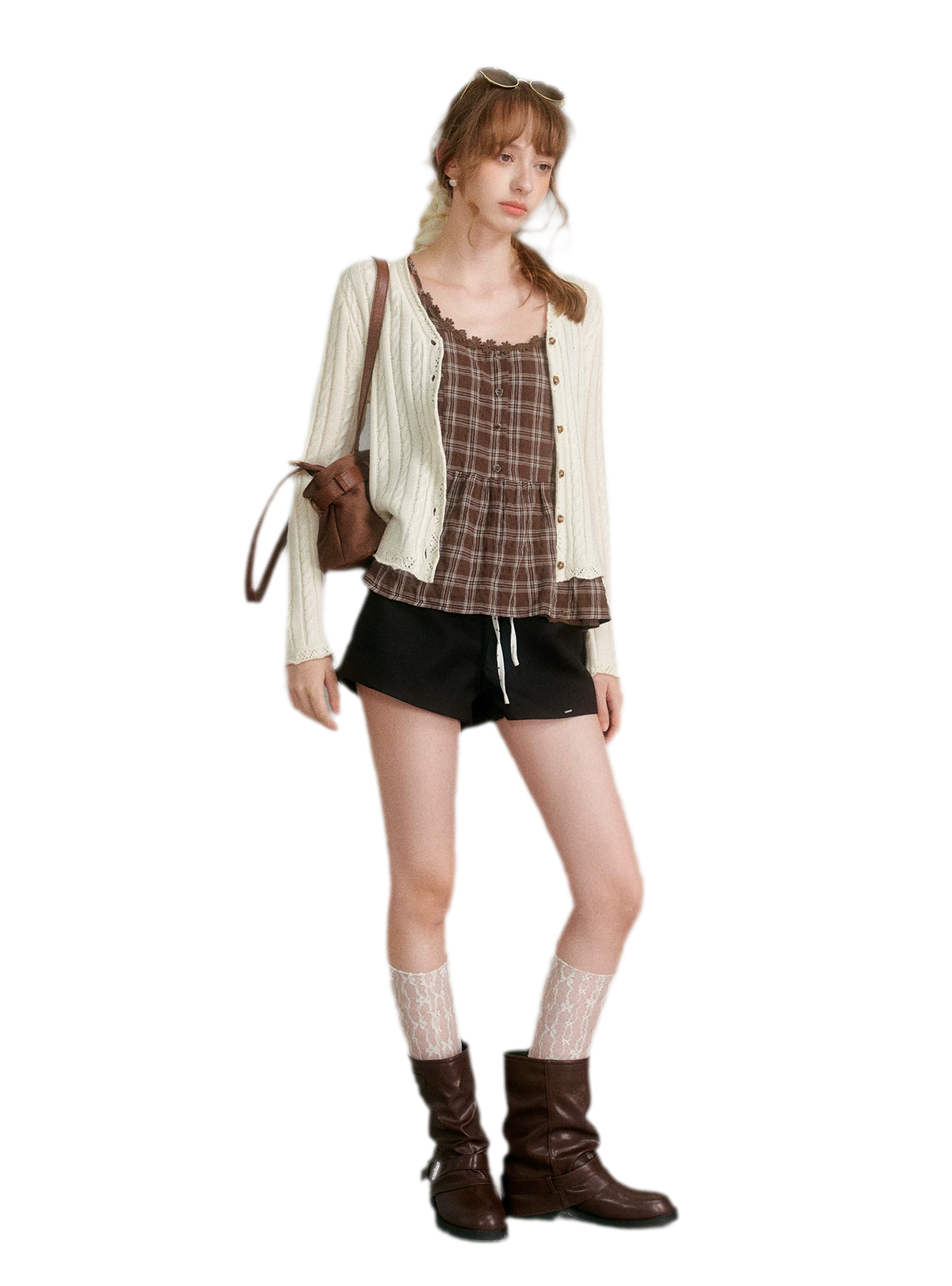 Cable Knit V-Neck Cardigan