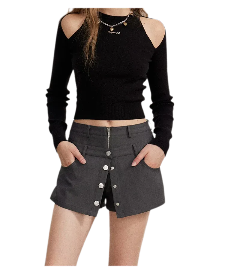 Double-Waist Convertible A-Line Skort