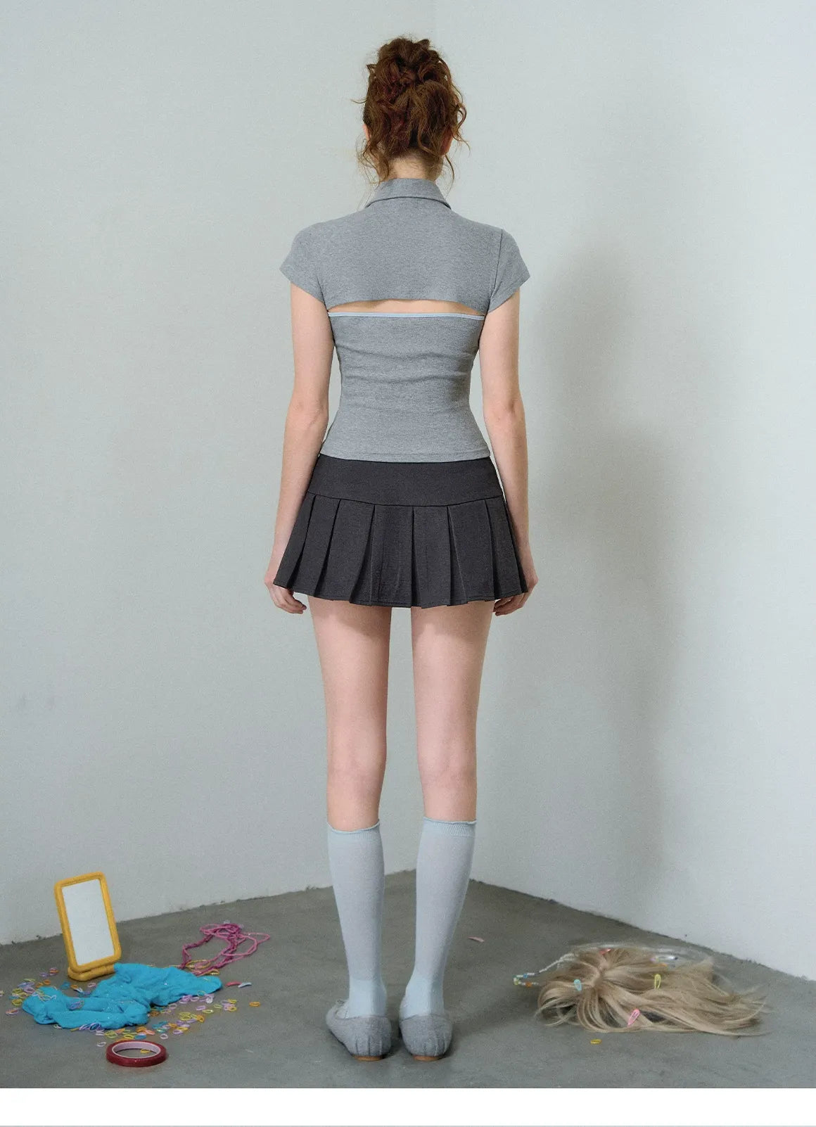 Deconstructed Two-Piece Polo Top