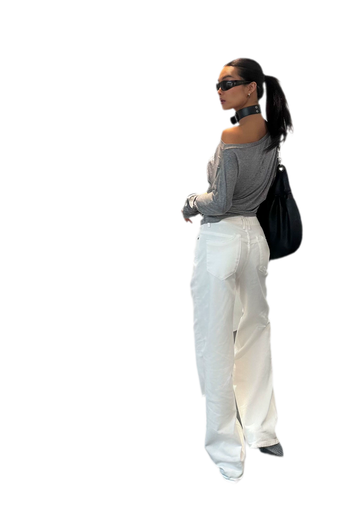 Pleated Off-Shoulder Top