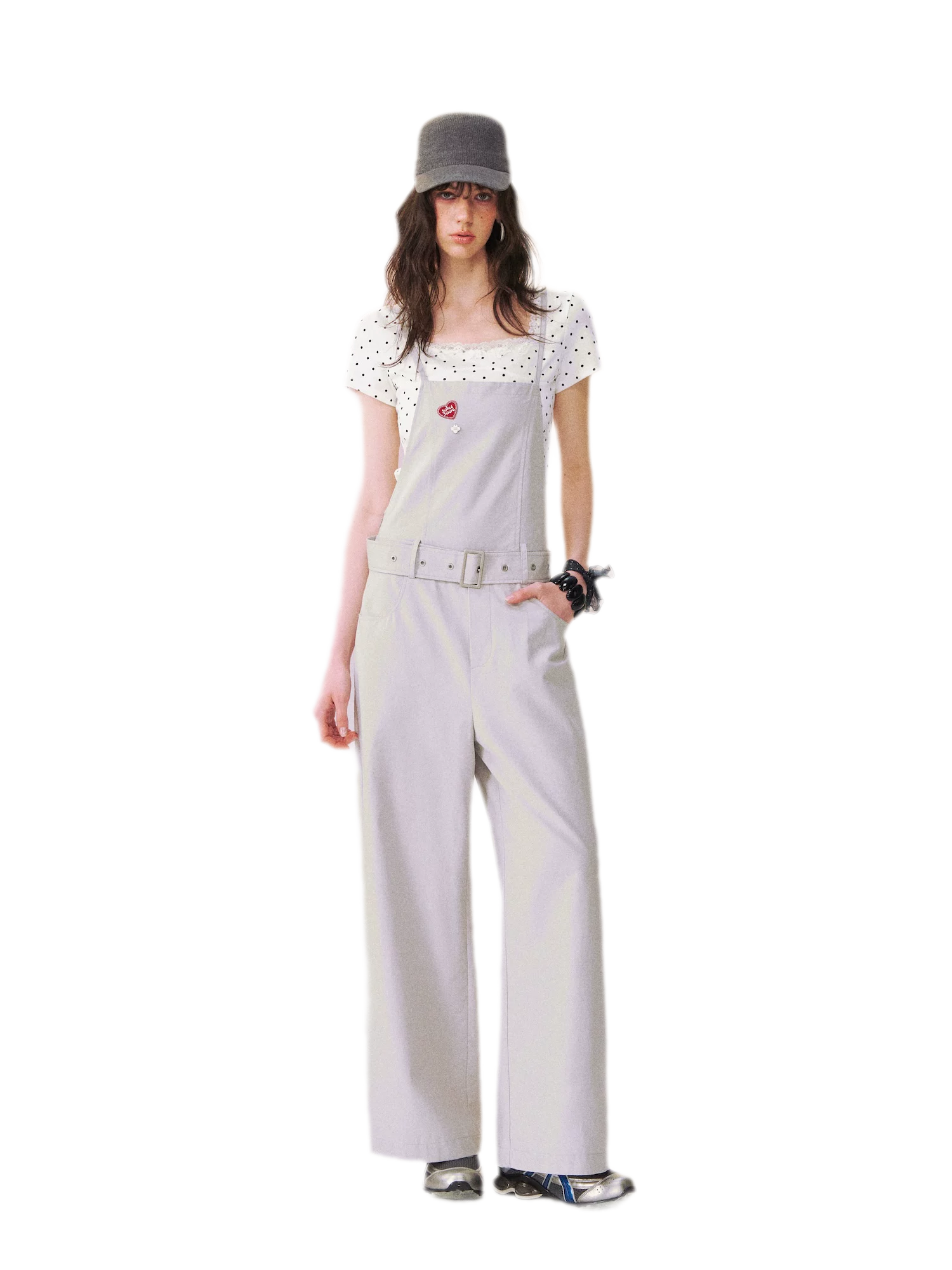 Relaxed Straight Bib Pants