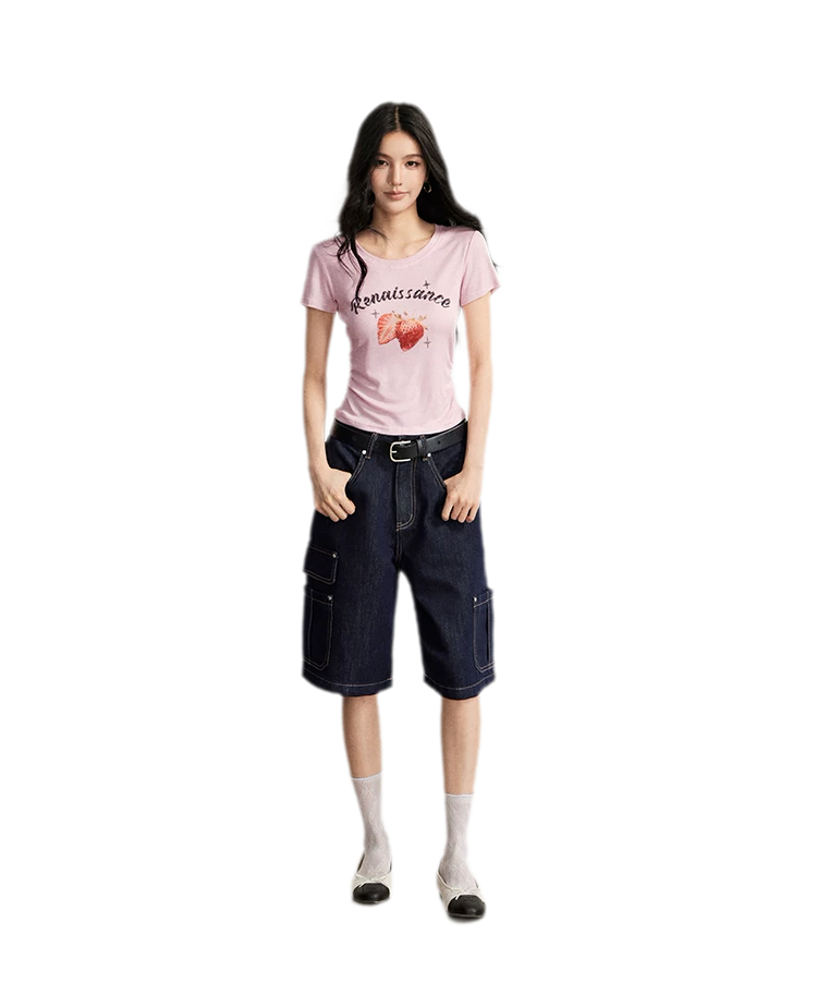 Wide-Leg Cargo Shorts