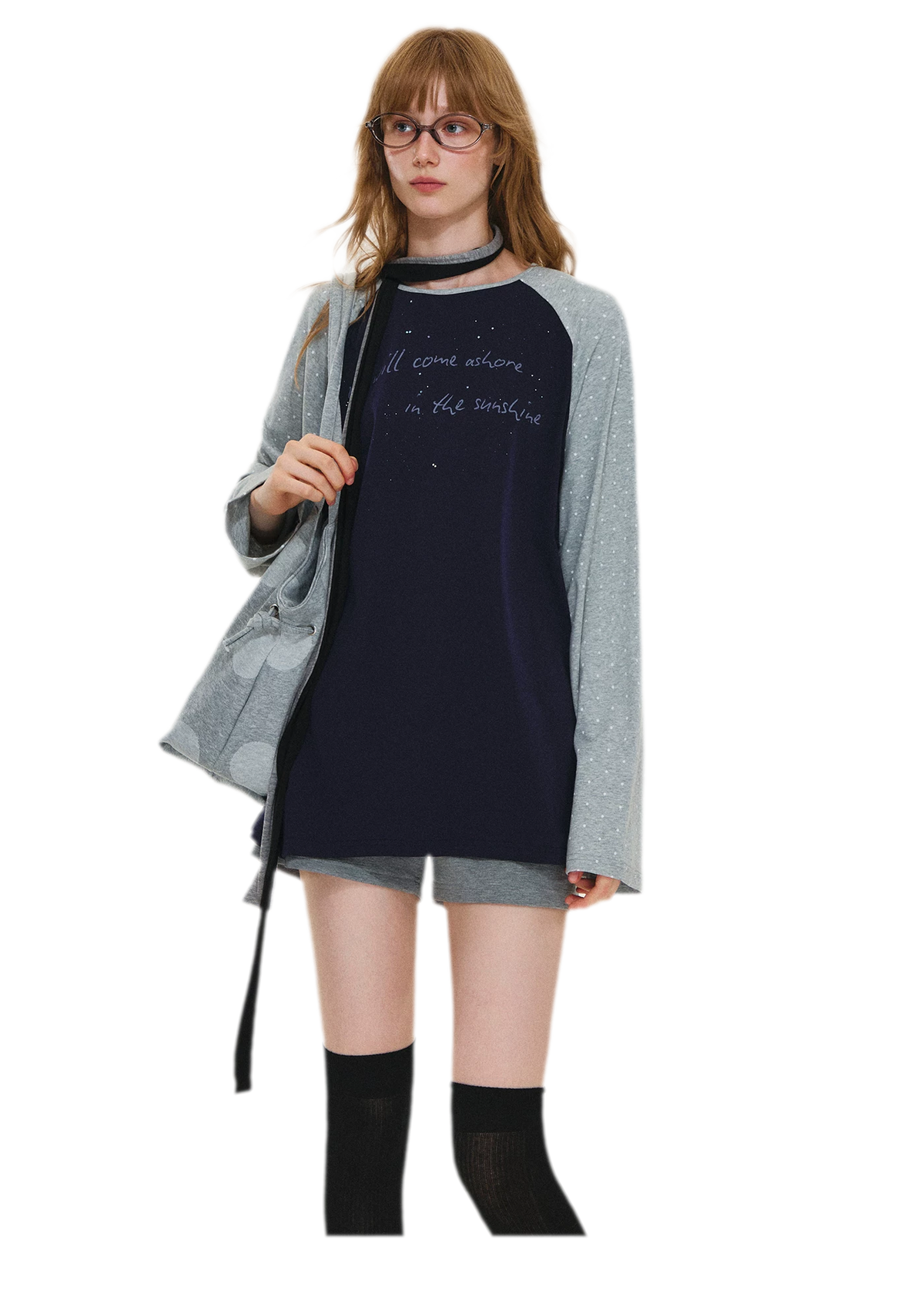 Vintage Polka Dot Raglan Tee