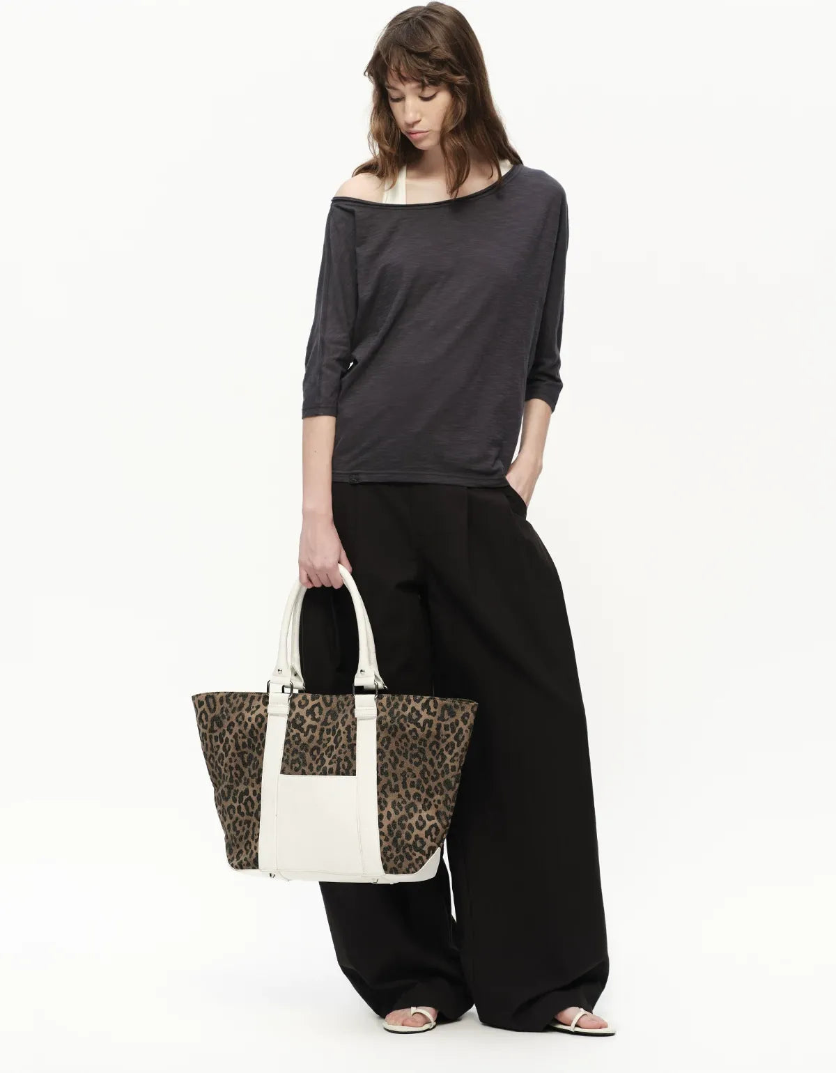 Lyocell Slub One-Shoulder Tee