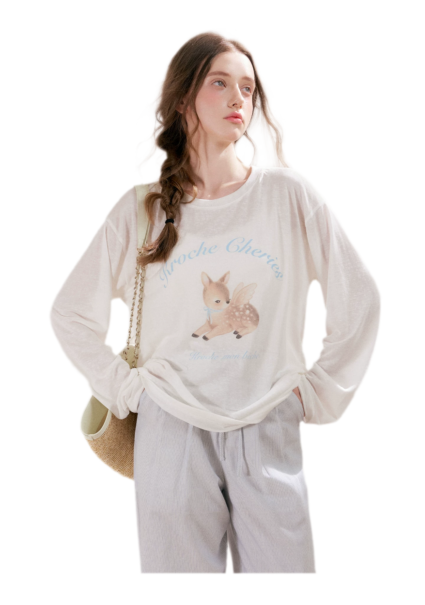 Hand-Painted Deer Shirt
