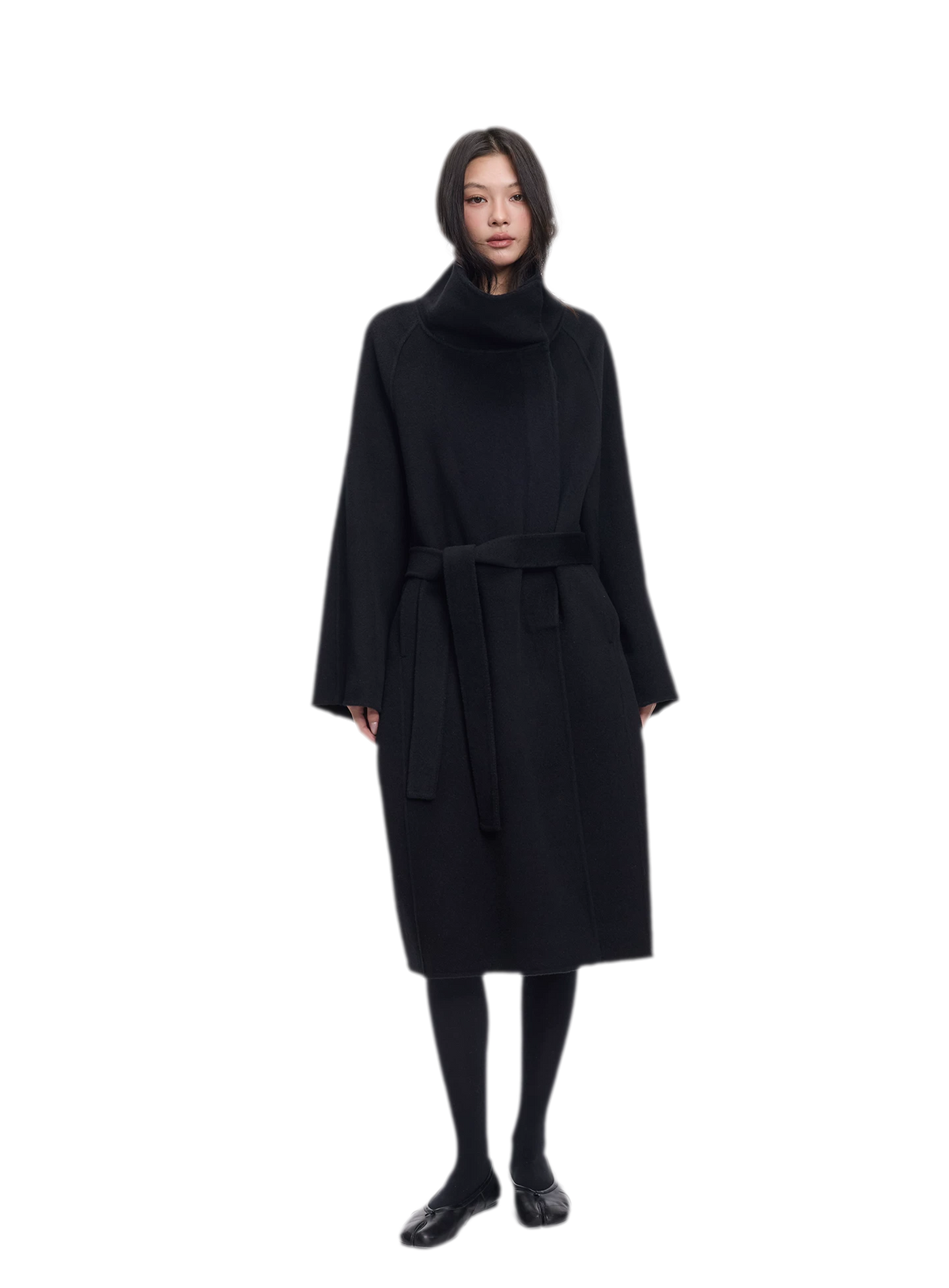 Double-Faced Wool Belted Coat