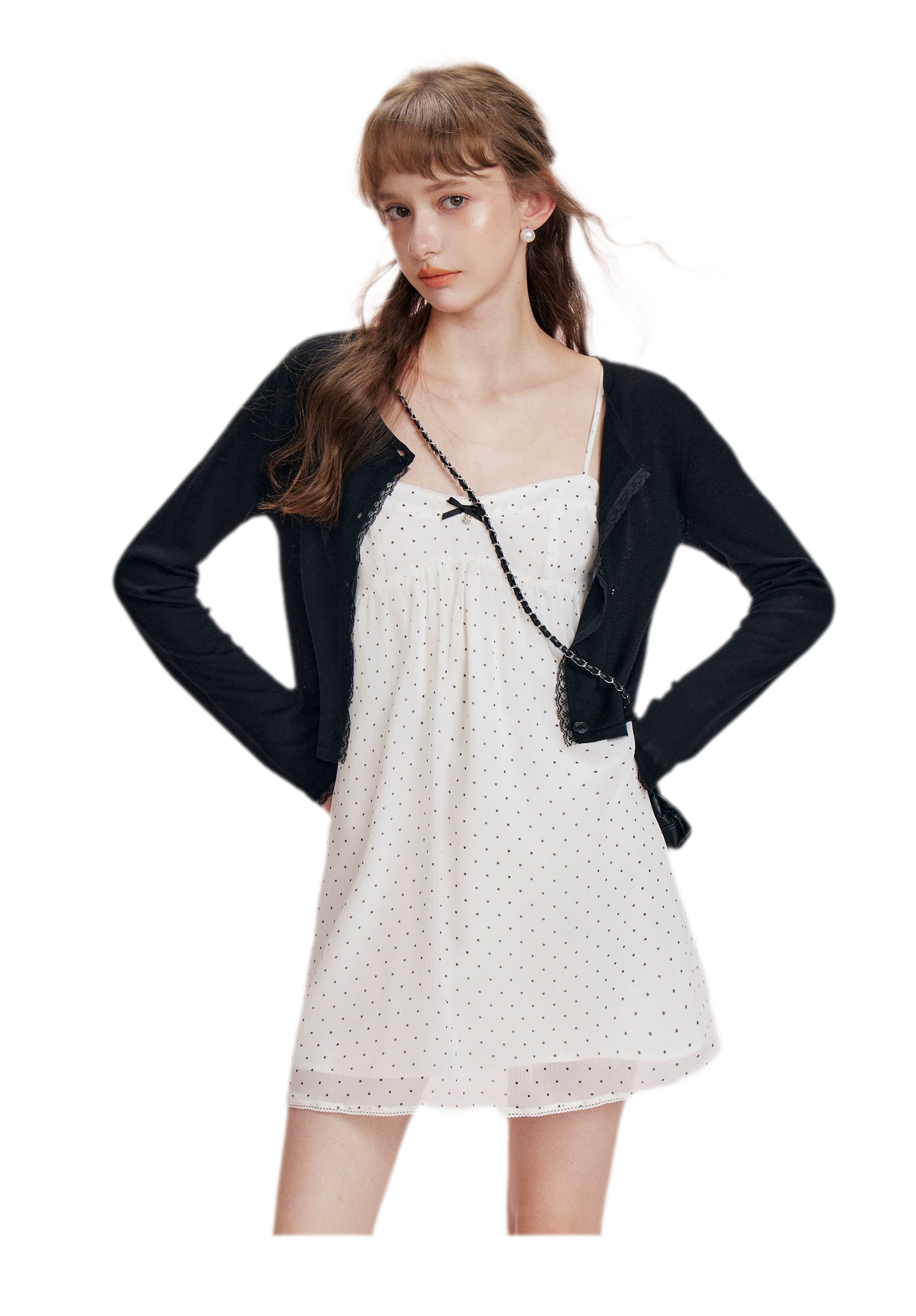 Chiffon Polka Dot Dress